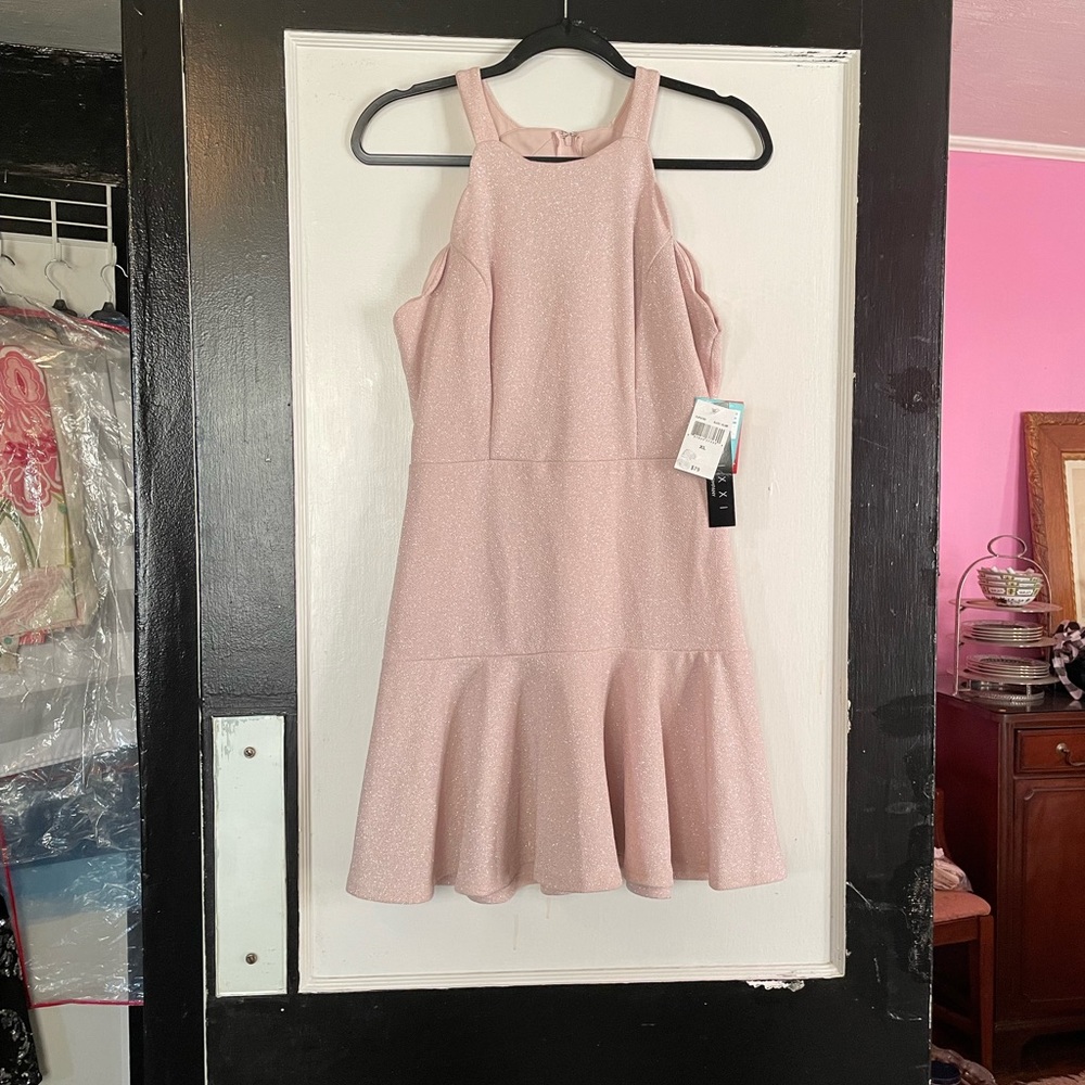 Light pink sparkle party dress